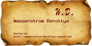 Wasserstrom Dorottya névjegykártya