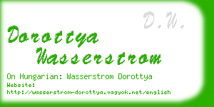 dorottya wasserstrom business card